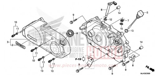 PANNEAU CARTER-MOTEUR D. (VT750C/C2S/CA/CS) VT750CSD de 2013